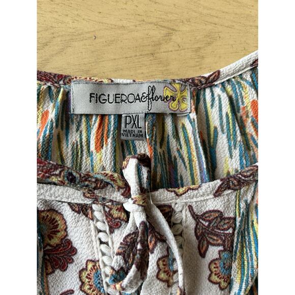 Anthropologie BOHO Peasant Coverup XL Tunic Lightweight Beach Resort Blouse Top - Picture 4 of 12